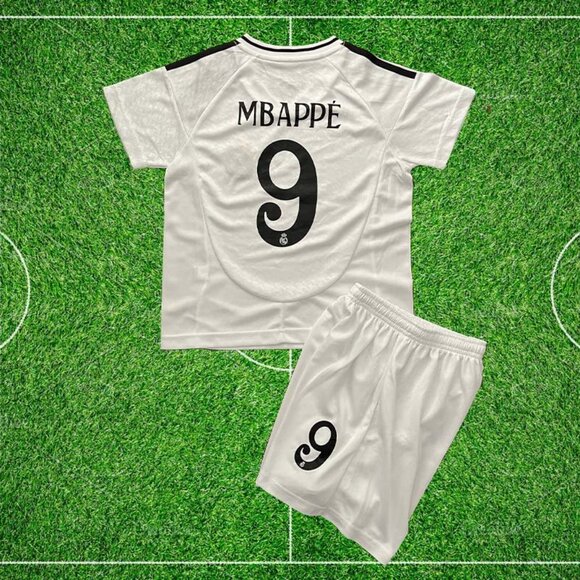Mbappe R.Madrid #9 Home Jersey – Youth Fan Set (Jersey + Shorts) - Picture 1 of 3